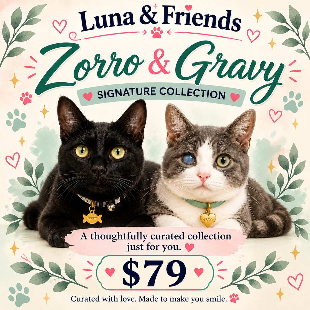 Zorro and Gravy Signature Collection | Hand-Curated Stationery & Gift Bundle | Dog or Cat Theme